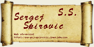 Sergej Špirović vizit kartica